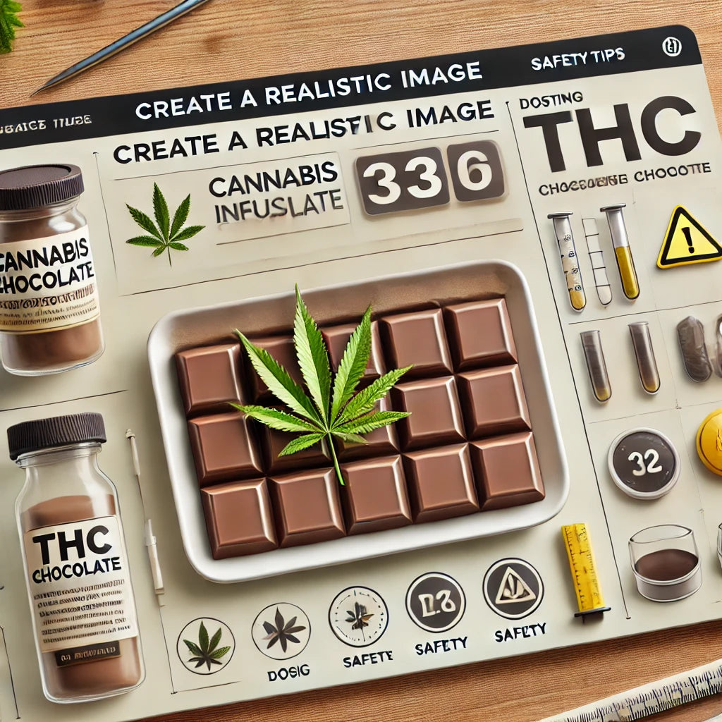 Guide to dosing cannabis-infused chocolate for beginners, available at cannabis stores.